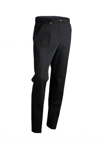 Klasyczne czarne damskie spodnie slim fit z kieszeniami