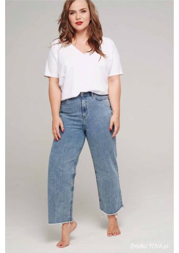 T-shirt w serek Basic white TOVA - 3