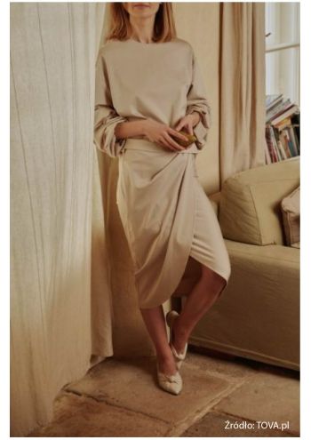 Krótka bluza Twist beż TOVA - 4