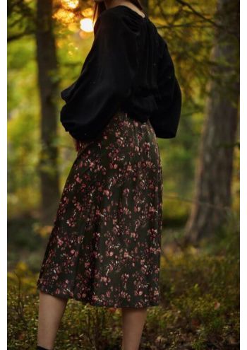 Spódnica midi Satin Green TOVA - 1